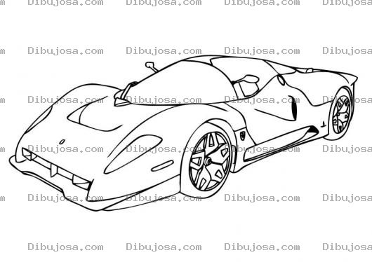 Dibujo para colorear Dibujo De Carro Deportivo Veloz Para Pintar Y Colorear