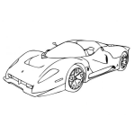 Dibujo para colorear Dibujo De Carro Deportivo Veloz Para Pintar Y Colorear