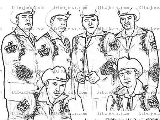 Dibujo para colorear Eltronodemexico Dibujo Del Grupo Duranguense Trono De Mexico Para Pintar Y Colorear Cantantes De Te Ves Fatal Mas Yo Sigo En Pie Tevesfatal