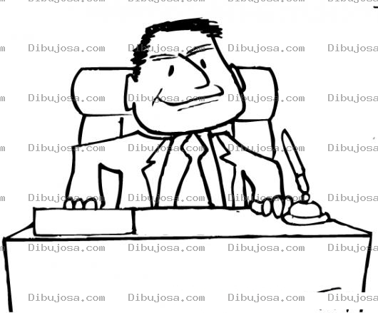 Dibujo para colorear Dibujo Del Escritorio Del Jefe Para Colorear