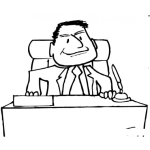 Dibujo para colorear Dibujo Del Escritorio Del Jefe Para Colorear