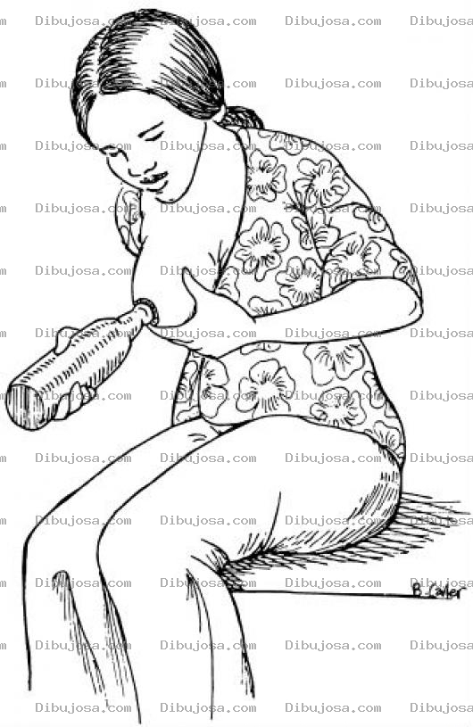 Dibujo para colorear Como Sacarse La Leche Materna Dibujo Explicativo Para Pintar Y Colorear