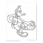 Dibujo para colorear Pato Lucas Basquetbolista Dibujo De Pato Jugando Basquetbol Para Pintar Y Colorear