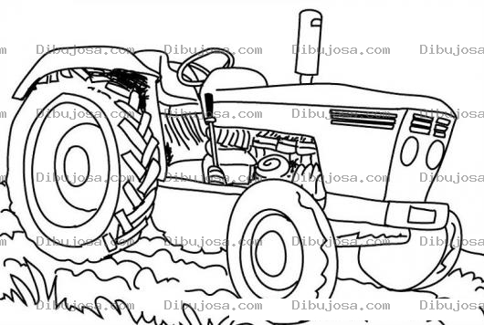 Dibujo para colorear Dibujo De Un Tractor De Finca Para Pintar Y Colorear