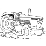 Dibujo para colorear Dibujo De Un Tractor De Finca Para Pintar Y Colorear