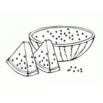 Dibujo para colorear Colorear Sandia Jugosa