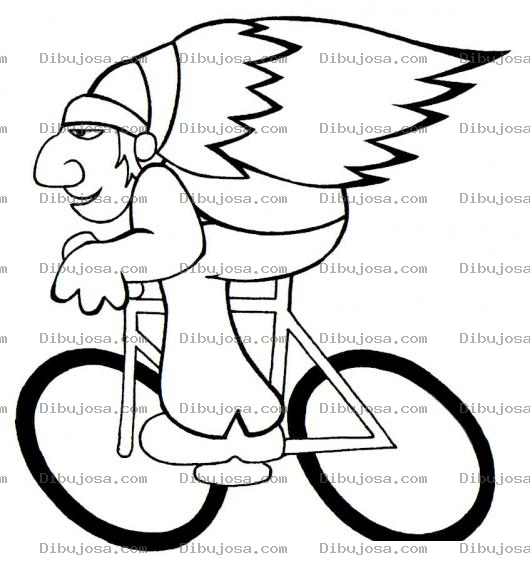 Dibujo para colorear Indio En Bicicleta Para Pintar Y Colorear Indion En Cicle