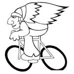 Dibujo para colorear Indio En Bicicleta Para Pintar Y Colorear Indion En Cicle