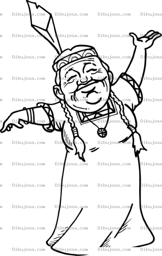 Dibujo para colorear Abuela Indigena Dibujo De Viejita Indita Para Pintar Y Colorear