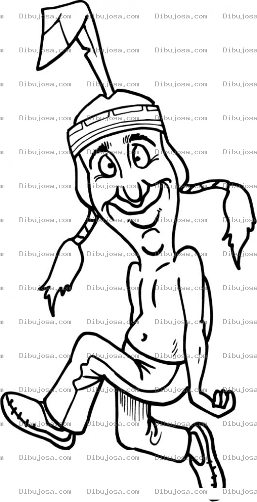 Dibujo para colorear Indio Loco Para Pintar Y Colorear Indioloco