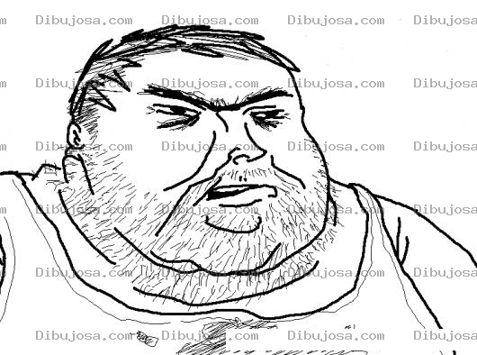 Dibujo para colorear Barba Sucia Dibujo De Gordo Sin Rasurar Con Pelos En La Cara Y En El Cuello Para Pintar Y Colorear Hombre Sinrasurar De Aspecto Desagradable