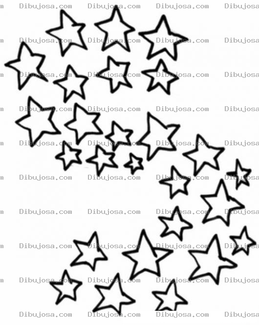 Dibujo para colorear Dibujo De Una Ese Con Estrellas Para Pintar Y Colorear La S