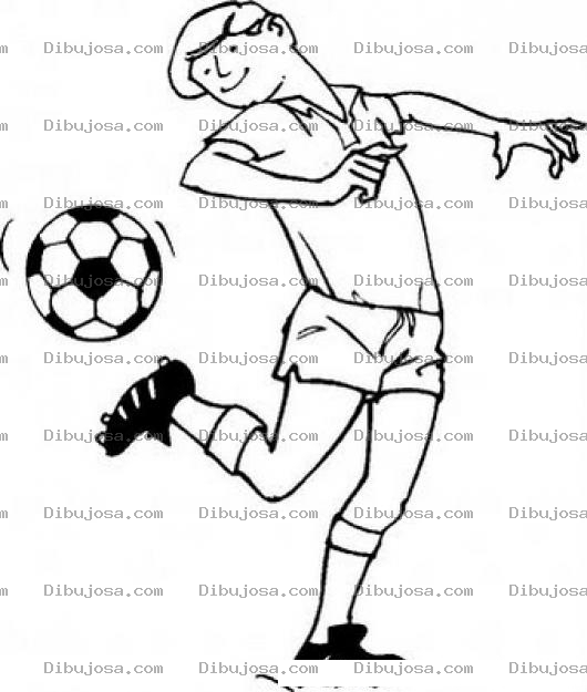 Dibujo para colorear Tecniquitas De Futbol Dibujo De Un Futbolista Pegandole A La Pelota De Taquito Para Pintar Y Colorear
