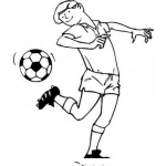 Dibujo para colorear Tecniquitas De Futbol Dibujo De Un Futbolista Pegandole A La Pelota De Taquito Para Pintar Y Colorear