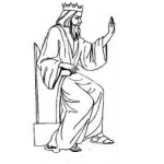 Dibujo para colorear Reydereyes Y Senordesenores Dibujo Del Rey JESUS Sentado En Su Trono Con Corona De Oro Troy Para Pintar Y Colorear A JESUCRISTO Rey De Reyes Sentado En Su Trono