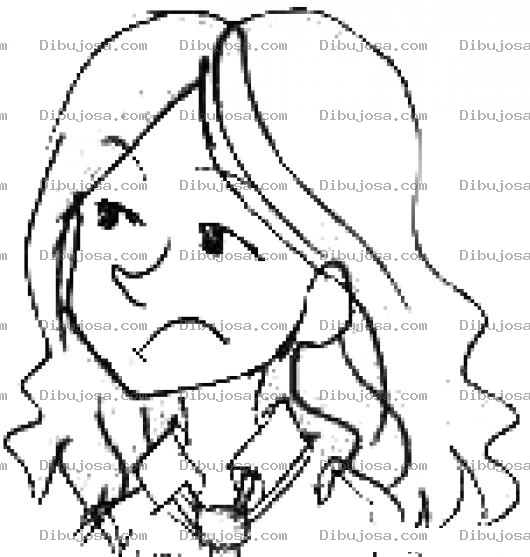 Dibujo para colorear Nina Desconfiada Para Pintar Y Colorear Chica Pensativa Y Con Gesto De Desconfianza No Muy Convencida Para Pintar Y Colorear Indecision La Indesicion De Una Mujer Con Corbata