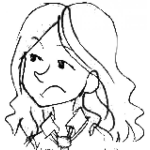 Dibujo para colorear Nina Desconfiada Para Pintar Y Colorear Chica Pensativa Y Con Gesto De Desconfianza No Muy Convencida Para Pintar Y Colorear Indecision La Indesicion De Una Mujer Con Corbata