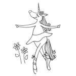 Dibujo para colorear Unicornia Bailarina Dibujo De Una Chica Unicornio Con Faldita Para Pintar Y Colorear