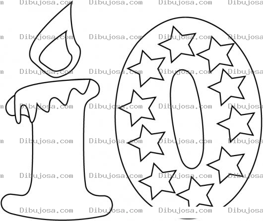 Dibujo para colorear 10estrellas Dibujo De 10 Estrellas Para Pintar Y Colorear Diezestrellas