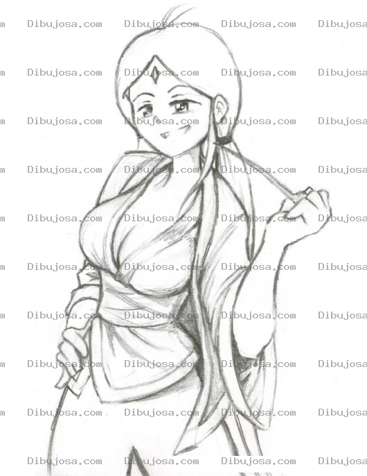 Dibujo para colorear Chica Hindu Bonita Para Pintar Y Colorear