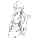 Dibujo para colorear Chica Hindu Bonita Para Pintar Y Colorear