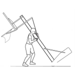 Dibujo para colorear Canasta De Basket Ball Con Tablero Y Poste Para Pintar Y Colorear Muchacho Colocando Un Tablero De Basquetbol