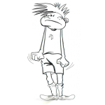 Dibujo para colorear Jugador Enojado Dibujo De Un Chico Enjoado Para Pintar Y Colorear