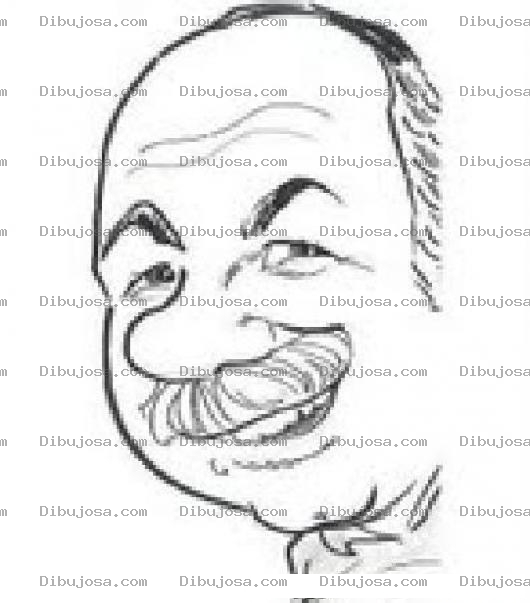 Dibujo para colorear Abuelito Con Bigote Para Colorear