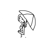 Dibujo para colorear Dibujo De Una Senorita Con Paraguas Para Pintar Y Colorear Chica Con Sombrilla