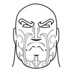 Dibujo para colorear Caratatuada Dibujo De Hombre Con La Cara Tatuada Para Pintar Y Colorear Tatuaje En La Cara