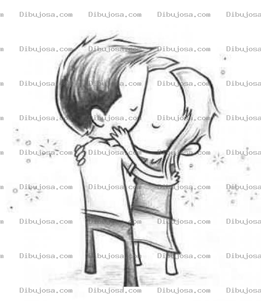 Dibujo para colorear Besodenovios Dibujo De Un Besito De Novios Para Pintar Y Colorear