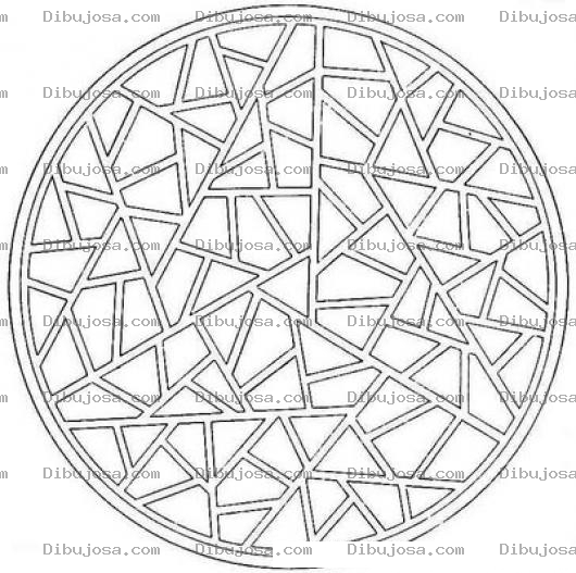 Dibujo para colorear Colorear Mosaico Kaleidoscopio Para Pintar Y Colorear Un Caleidoscopio