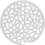 Dibujo para colorear Colorear Mosaico Kaleidoscopio Para Pintar Y Colorear Un Caleidoscopio