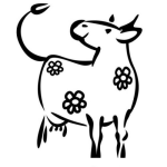 Dibujo para colorear Vacaflores Dibujo De Vaca Con Flores En El Cuerpo Para Pintar Y Colorear Vaquita Floreada
