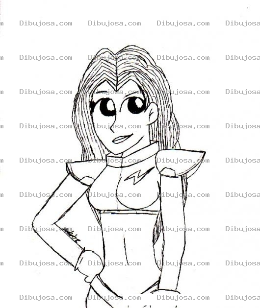 Dibujo para colorear Capitana De Nave Espacial Para Pintar Y Colorear