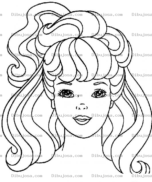 Dibujo para colorear Barbie de Frente