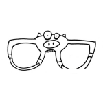 Dibujo para colorear Lentes De Cochito Para Pintar Y Colorear Una Mascara De Anteojos De Cerdito Recortable
