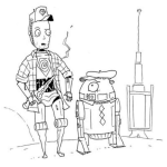 Dibujo para colorear Robots Viejos Dibujos De Robots Jubilados Para Pintar Y Colorear A Los Robots Veteranos De Las Guerras De Las Galaxias