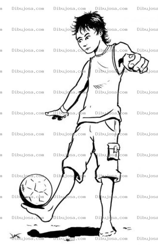Dibujo para colorear Dibujo De Muchacho Haciendo Tecniquitas En La Playa Para Pintar Y Colorear