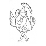 Dibujo para colorear Angrygallina Dibujo De Angrypollo Para Pintar Y Colorea Angrychicken Angryhen