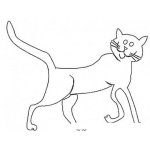 Dibujo para colorear Gataencelo Dibujo De Gata En Celo Para Pintar Y Colorear Gata Contenta