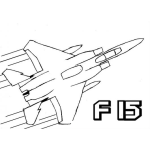 Dibujo para colorear Avionf15 Dibujo De Avion F15 Eagle Para Pintar Y Colorear