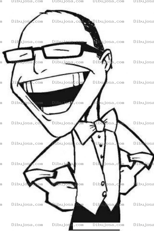 Dibujo para colorear Dibujo De Una Sonrirsota Para Pintar Y Colorear Hombre Riendose