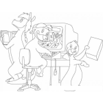 Dibujo para colorear EstudiantesAnimales Dibujo De Animalitos Estudiantes Para Pintar Y Colorear