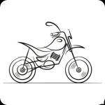 Dibujo para colorear Dibujo De Una Moto Para Colorear