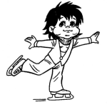 Dibujo para colorear Patinesdehielo Dibujo De Sport Billy En Patines De Hielo Para Pintar Y Colorear