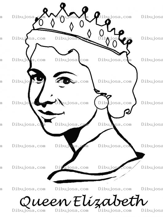 Dibujo para colorear Reinaelizabeth Dibujo De La Reyna Elizabet Para Pintar Y Colorear Reynaelizabeth Elizabethqueen Queenelizabeth reynaelisabet con su corona de oro