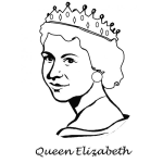 Dibujo para colorear Reinaelizabeth Dibujo De La Reyna Elizabet Para Pintar Y Colorear Reynaelizabeth Elizabethqueen Queenelizabeth reynaelisabet con su corona de oro