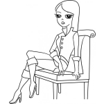 Dibujo para colorear Dibujo De Vanesa La Hija Del Malvado De Phineas Y Ferb Para Pintar Y Colorear Chica De Fineas Y Fer