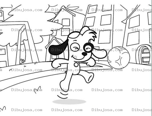 Dibujo para colorear Dibujo De Doki Jugando Futbol Para Pintar Y Colorear